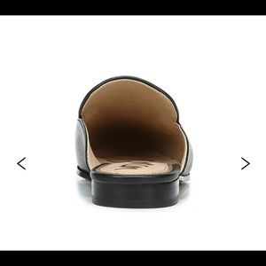 Black leather Mule Slide